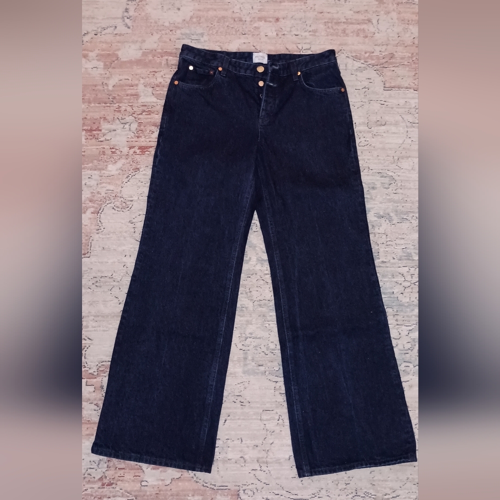 Closed Brand Gillan Wide Leg Button Fly Dark Wash Jeans 28